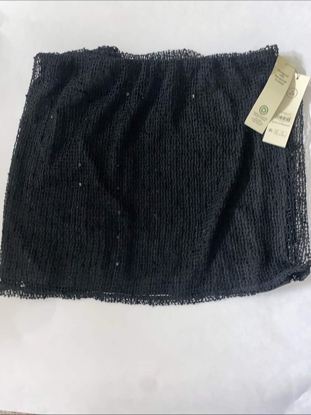 No Boundaries Black Sequin Mesh Mini Skirt